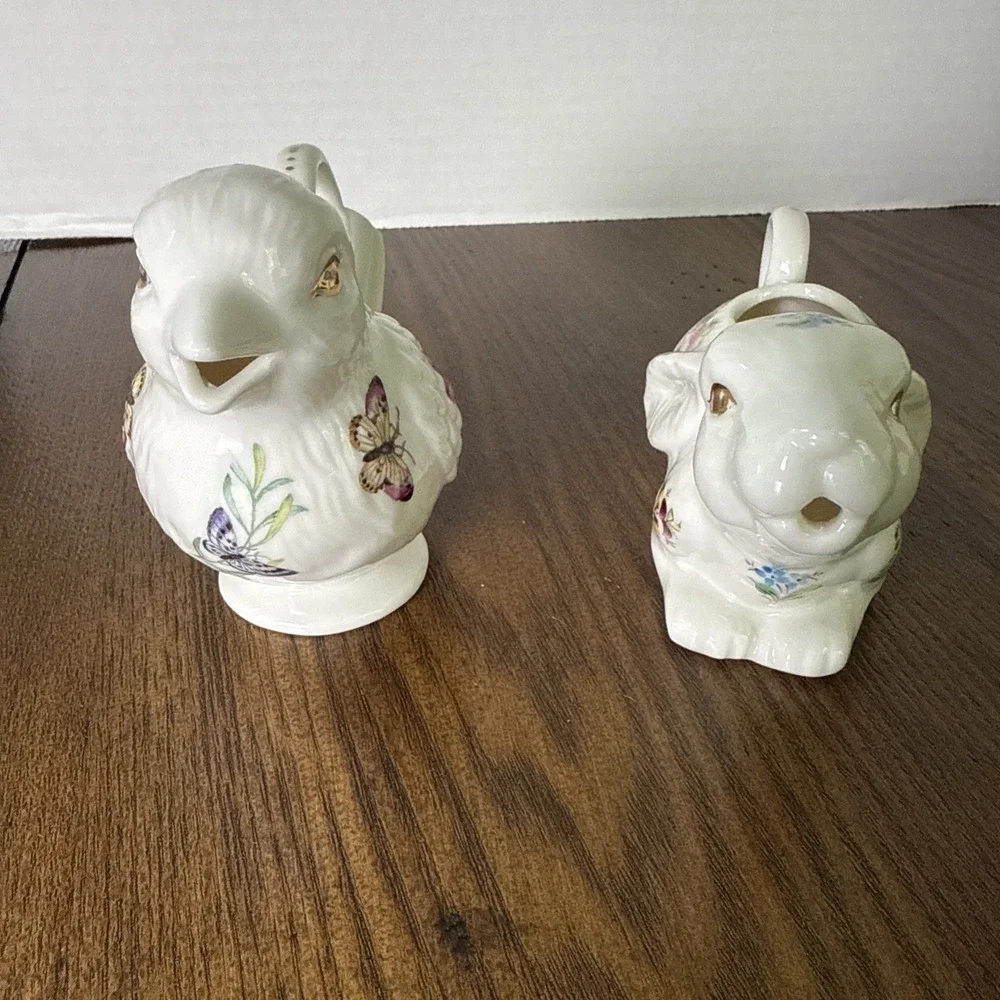 Grace's Teaware Porcelain Creamers Bunny & Bird Dainty For English Tea Time